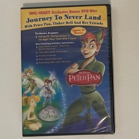 Walt Disney's Peter Pan: Journey to NeverLand Bonus DVD Tinker Bell Fairies NEW - Picture 1 of 3